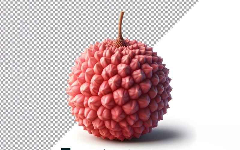 Litschi Frisches Obst isoliert auf weißem Hintergrund 5