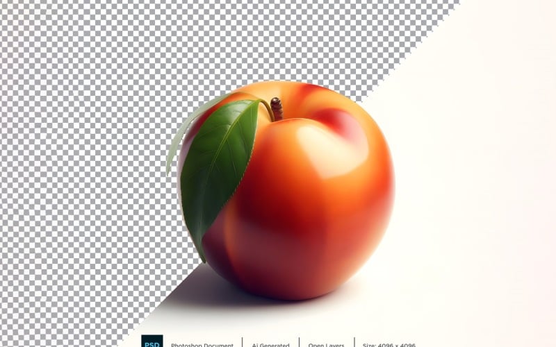 Nektarine frisches Obst isoliert auf weißem Hintergrund 2