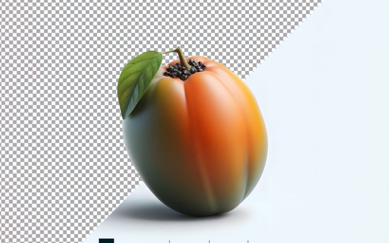 Papaya fruta fresca aislada sobre fondo blanco