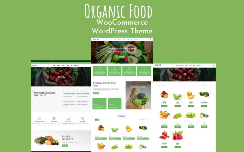 Bioélelmiszerek WooCommerce WordPress téma