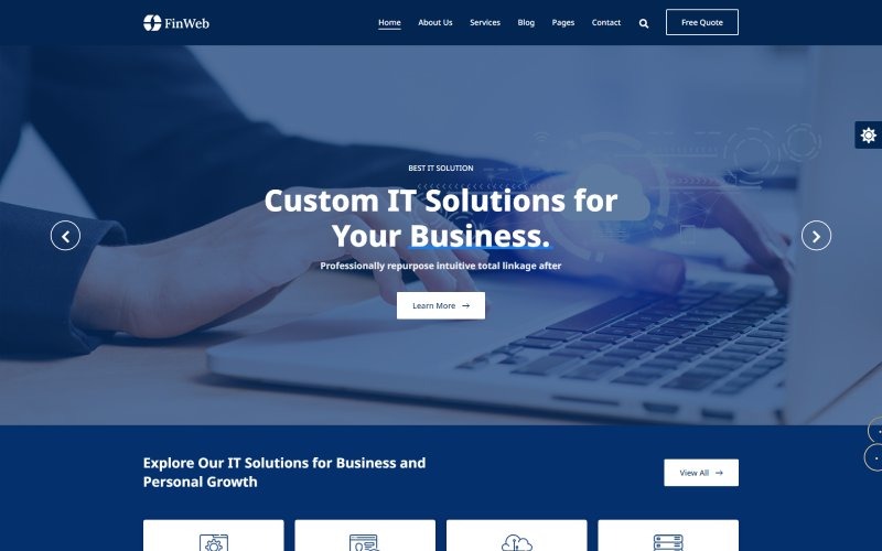 Finweb – šablona HTML5 agentury pro IT řešení a marketing