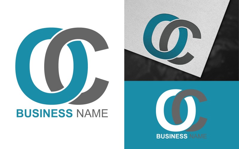 Design creativo del modello di logo della lettera OC