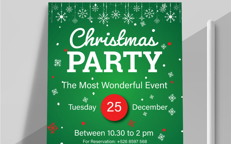 Disposition du modèle de flyers de fête de Noël
