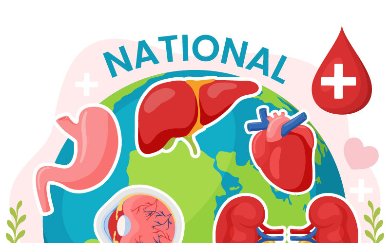 12 Illustration zum Nationalen Tag der Organspende