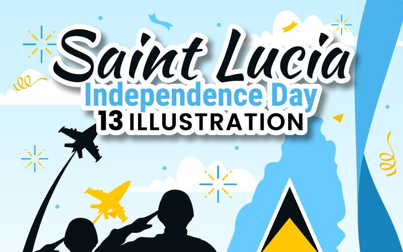 13 Illustration zum Unabhängigkeitstag von St. Lucia
