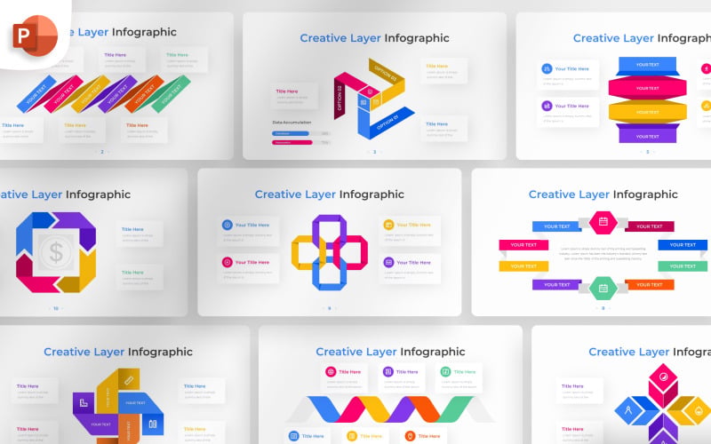 Инфографический шаблон PowerPoint Creative Layer