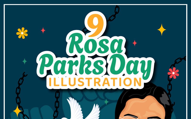 9 Rosa Parks Day Ilustrace