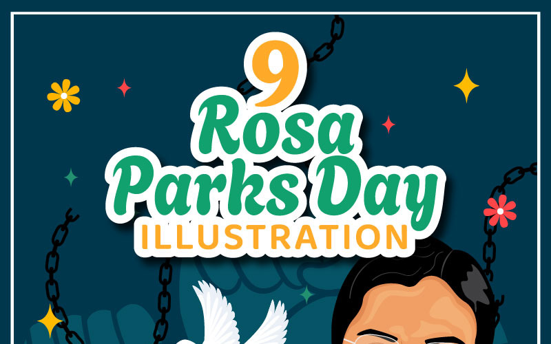 9 Роза Паркс День Ілюстрація