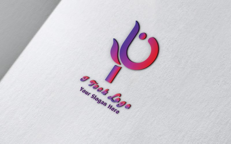 Trendiges und professionelles Letter-I-Tech-Logo
