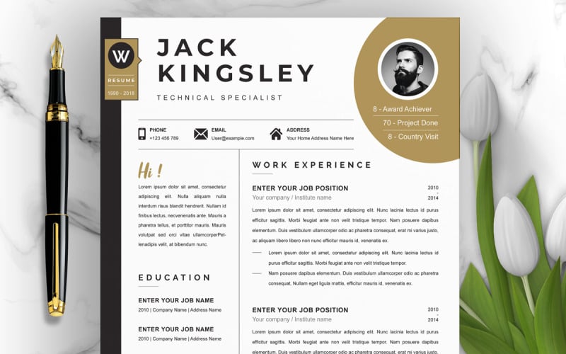 UX Designer Resume Template Design Layout