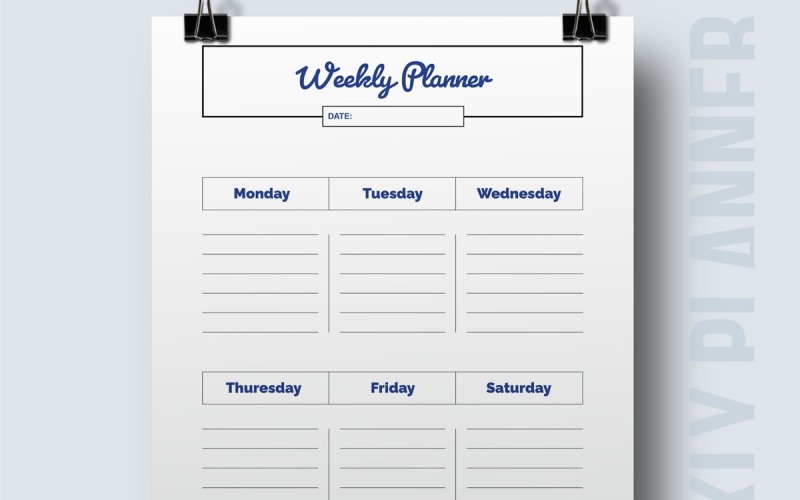 Weekly Diary Planner Template #374357 - TemplateMonster