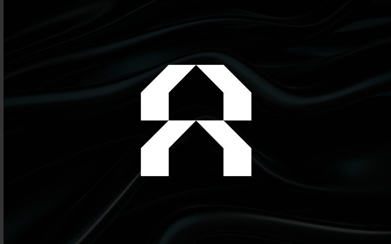 A harfi ev logo tasarım şablonu