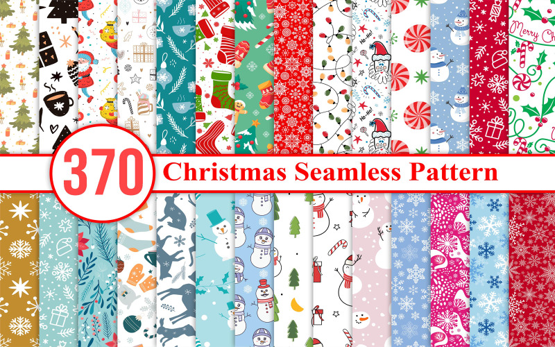 Christmas Seamless Pattern Mega Bundle