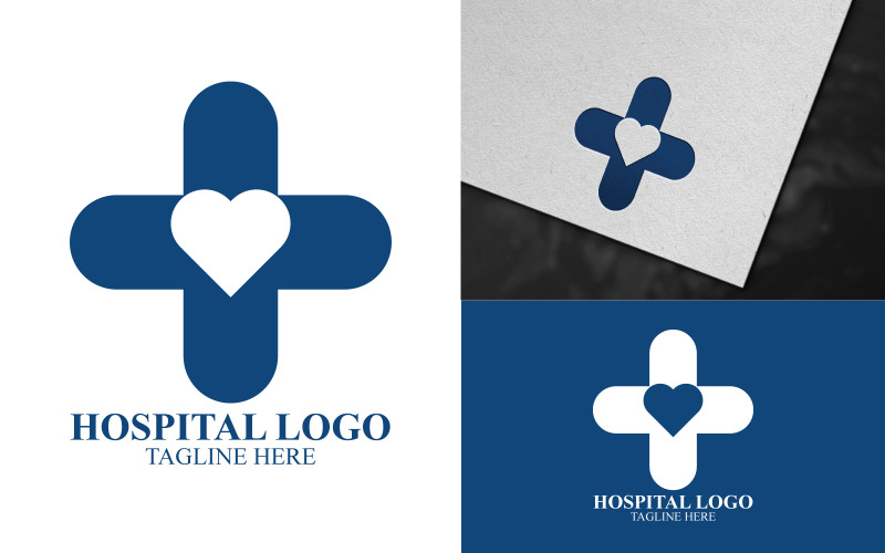 Design unico del modello del logo dell'ospedale