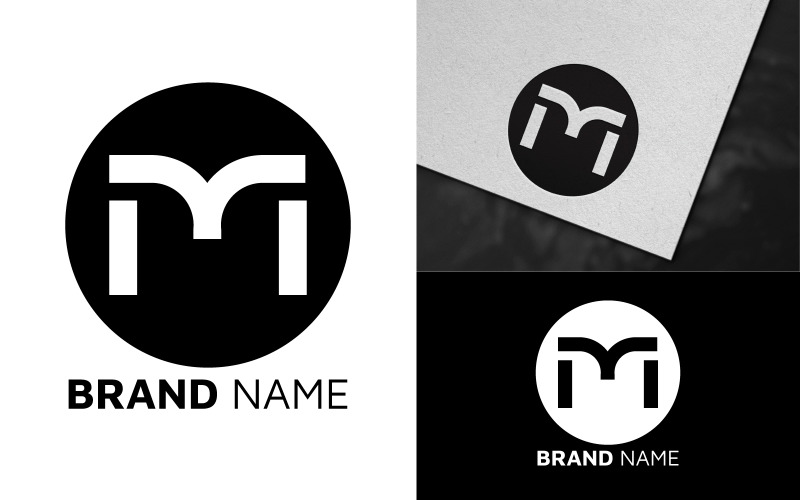Eenvoudig M Letter logo sjabloon gratis ontwerp