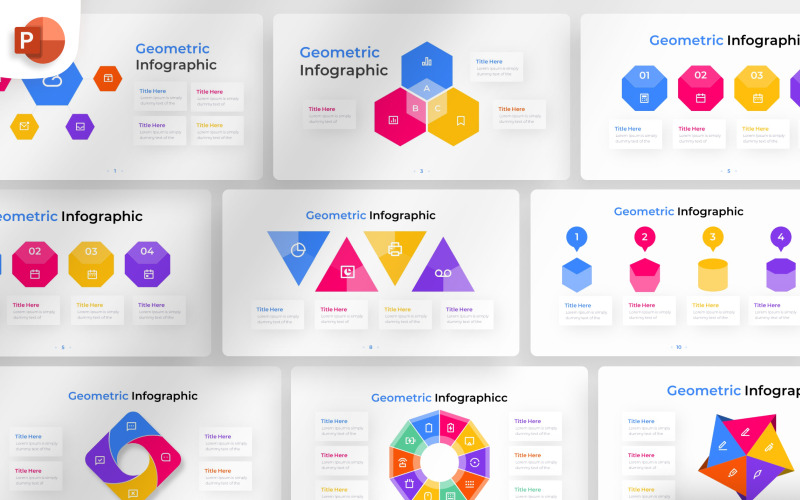 Geometrické PowerPoint Infographic šablona