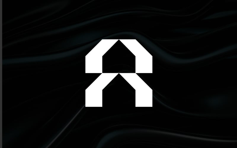Letter A hus logotyp formgivningsmall