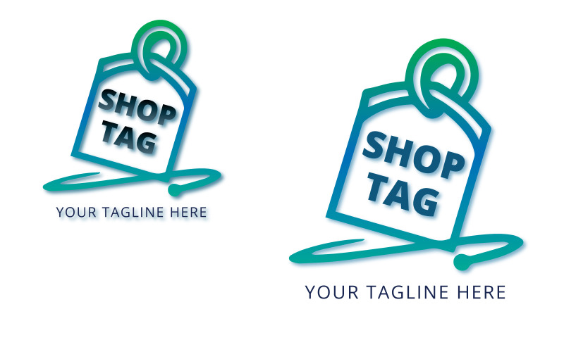 Sjabloon voor winkelen labellogo