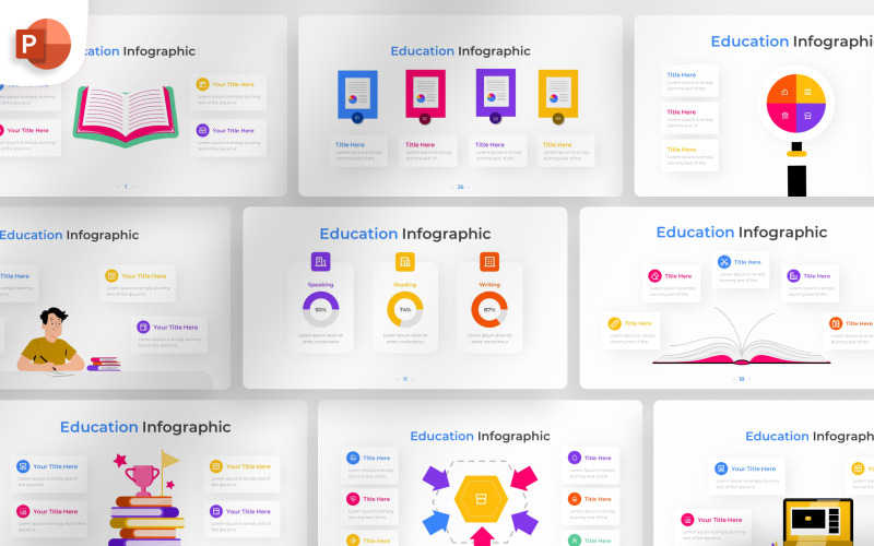 Utbildning PowerPoint Infographic mall