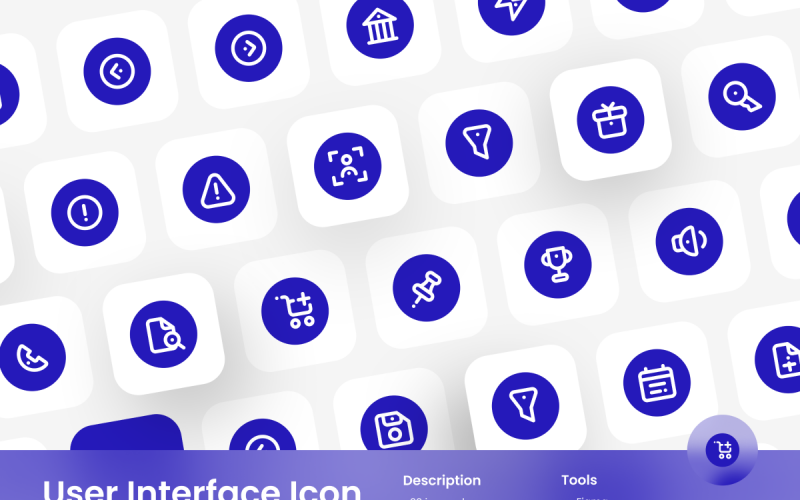 Uživatelské rozhraní Icon Pack Styl kruhového obrysu