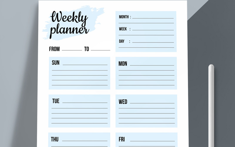 Weekly Planner Templates template #374400 - TemplateMonster