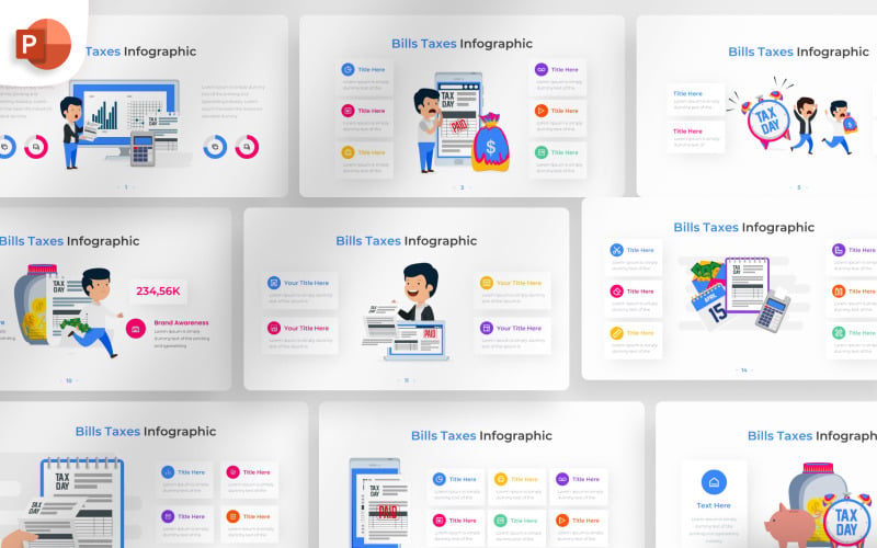 Bill belastingen PowerPoint Infographic sjabloon
