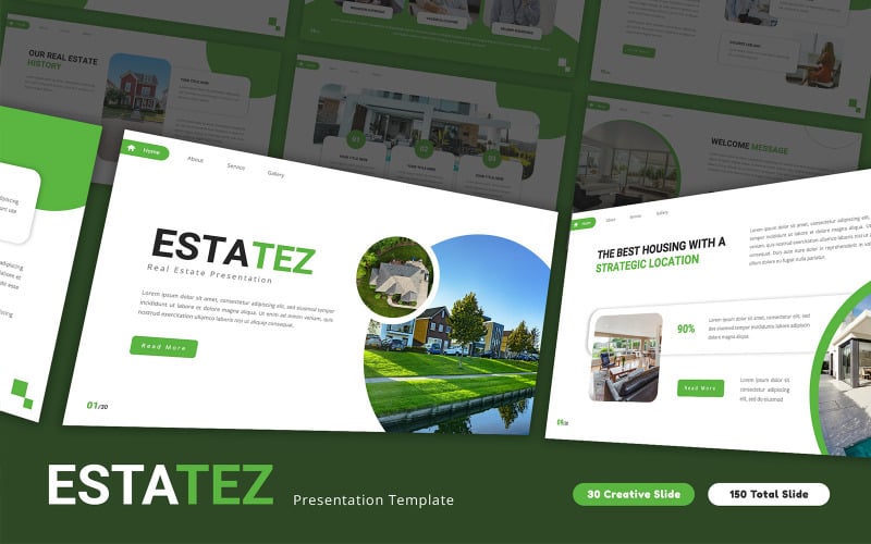 Estatez - Plantilla de PowerPoint para bienes raíces