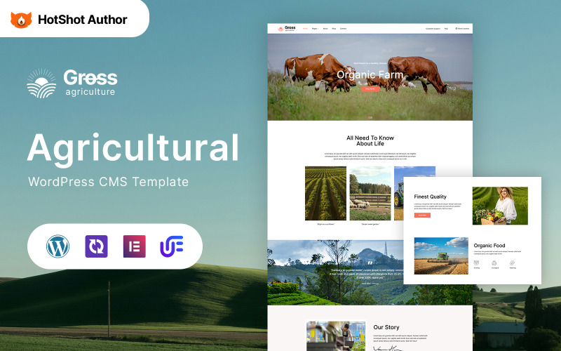 Gross – Mezőgazdaság és Farm WordPress Elementor téma