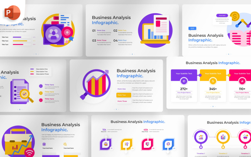 Obchodní analýza PowerPoint Infographic šablona