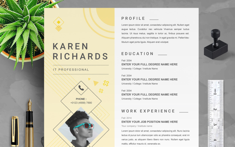 Plantilla de currículum vitae/CV de gerente comercial