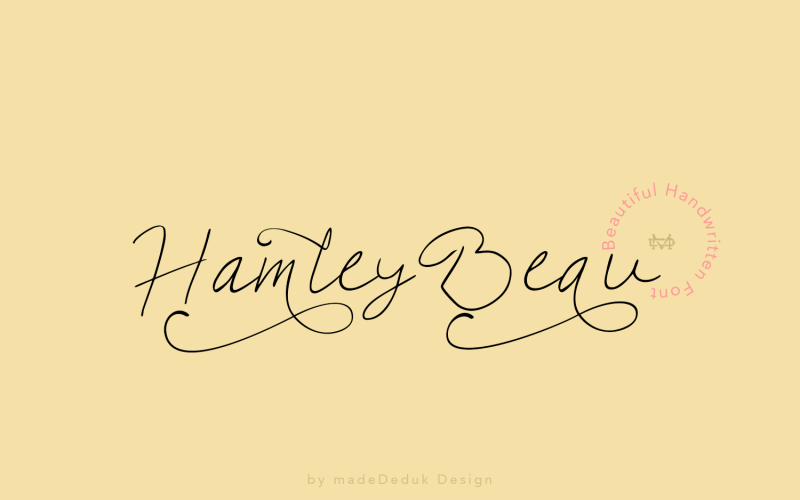 БЕЗКОШТОВНО підписний шрифт Hamley Beau