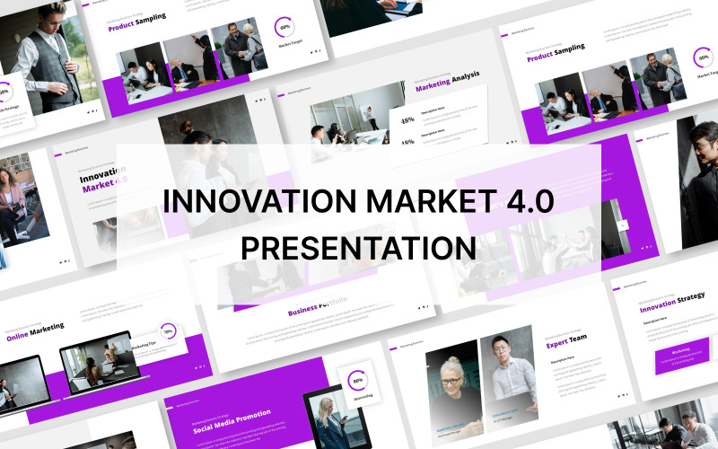 Modèle de présentation principale du marché de l'innovation 4.0