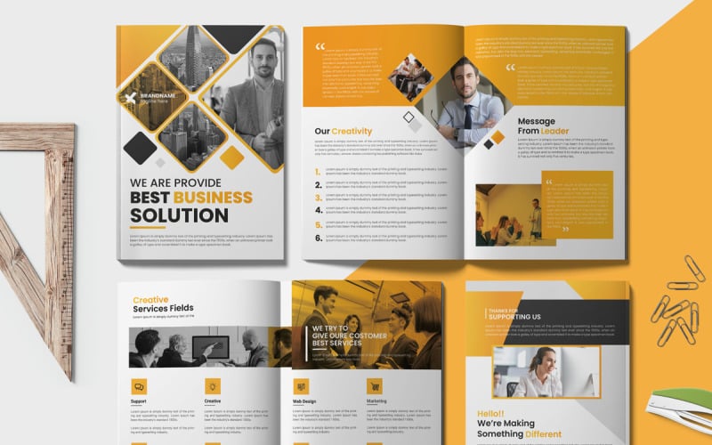 Professional Business Brochure Design - TemplateMonster