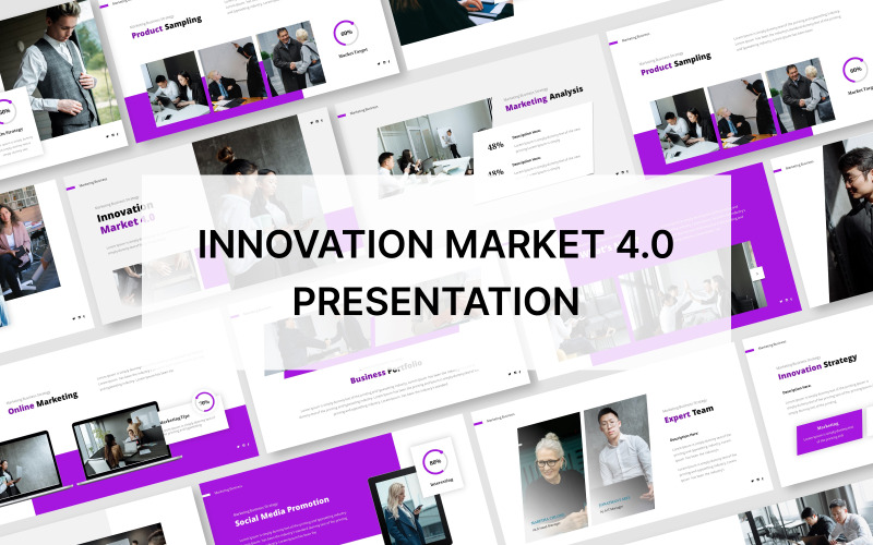 Шаблон презентации Google Slides Market 4.0