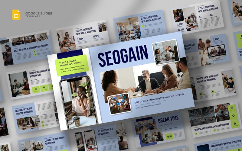Seogain - Plantilla de diapositivas de Google para SEO y marketing digital