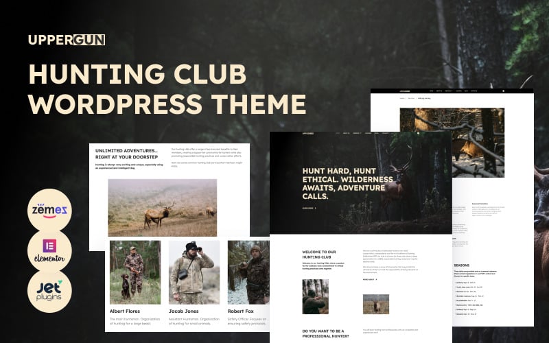 UpperGun – Hunting Club WordPress Elementor Theme