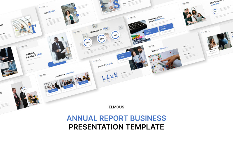 Éves jelentés - üzleti Powerpoint prezentációs sablon