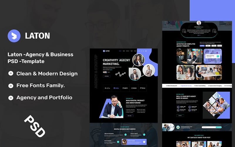 Laton -Agency & Business - PSD -Template.