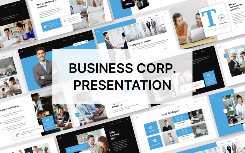 Modelo de apresentação em PowerPoint da Business Corp.