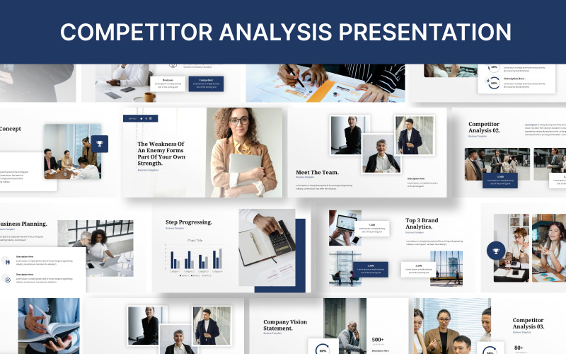 Plantilla de presentación de Keynote de análisis de la competencia