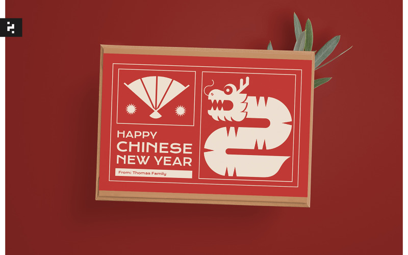 Chinesische Neujahrsgrußkarte