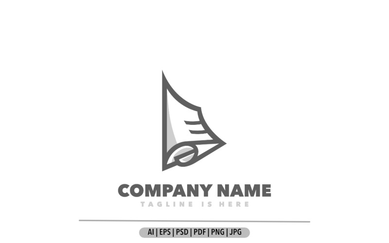 İş için kağıt basit logo tasarımı