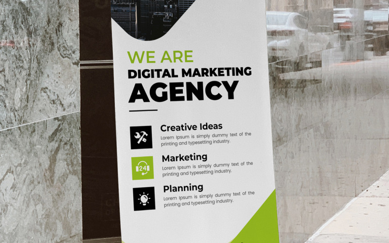 Modelo de banner cumulativo de negócios criativos
