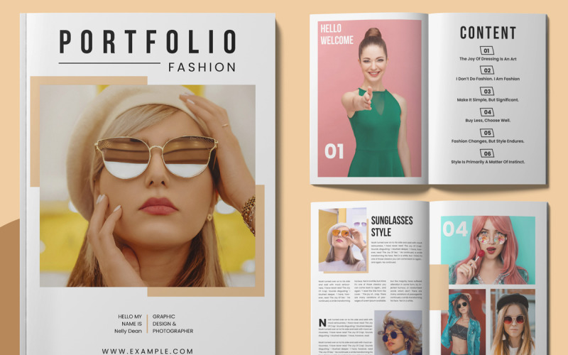 Portfolio Magazine Design Layout #374943 - TemplateMonster