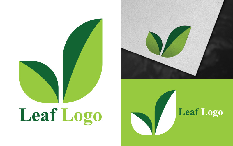 Projekt szablonu logo organicznego liścia