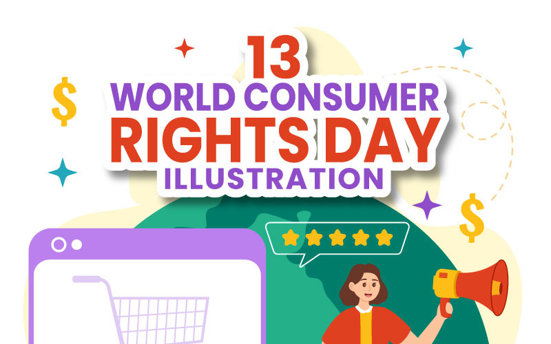 13 Dünya Tüketici Hakları Günü İllüstrasyonu