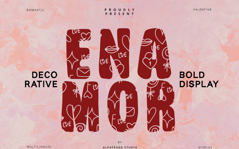 Enamor - Romantisch weergavelettertype