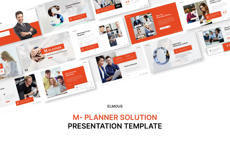 Plantilla de presentación de PowerPoint de la solución M-Planner