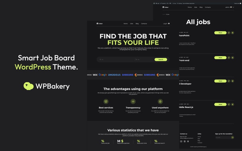 Jober - Thème WordPress pour le site d'emploi