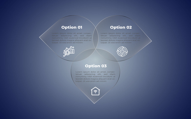 Presentación de elementos infográficos de estilo brillante.